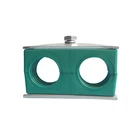 Polypropylene hydraulic twin round DIN 3015 bolts 1/2 Double Pipe Clamp