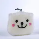 White embroidered cartoon sponge household cleaning tool