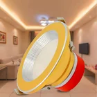 Led Downlight embedded ceiling lamp living room 7.5/Spotlight 3W5W household three-color variable light hole lamp