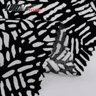 Printed Rayon Fabric 100% New Design Fashion Black Printed 100 Rayon Woven Viscose Dress Fabric