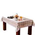 Tablecloths China Indoor/outdoor table cloth plaid print design square pvc tablecloth