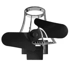 Cast iron circulating heat activated fan wood stoves