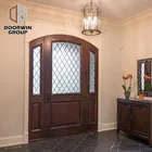 Luxury modern house villa main entrance entry wood glass door with side lite design