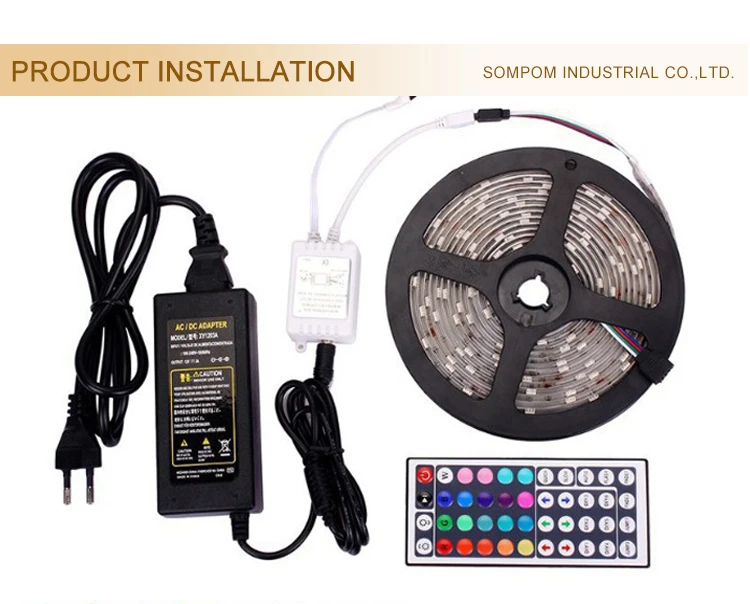 Waterpoof led light strip set 5050 2835 rgb rgbw remote controlled led strip light