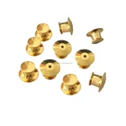 Wholesale metal gold locking pin back, flat pin clasp back for sale