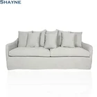 Shayne Luxury High-end Customize ODM Antique Living Room White 2 Seater Home Furniture Designer Classic Fabric Corner Sofa