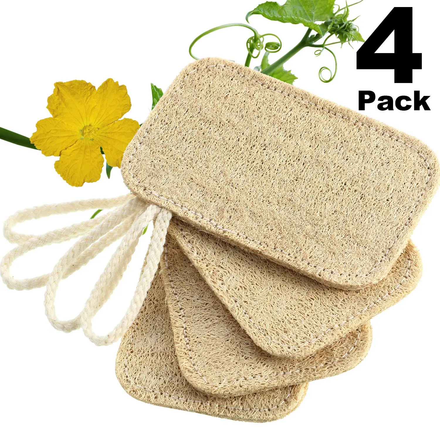 natural eco plant loofah kitchen dish clean wash sponge pads