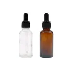 Clear Glass Bottle Dropper Glass Bottle Clear Boston Round Glass Bottle With Dropper