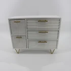 Decorative wooden storage cabinet with drawers