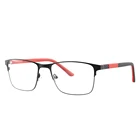 HT23-70 Black red metal frame unisex optical glasses