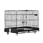 Large Custom Heavy Duty Stainless Steel Pet Cage Carriers house Cat Dog Cage with Wheel