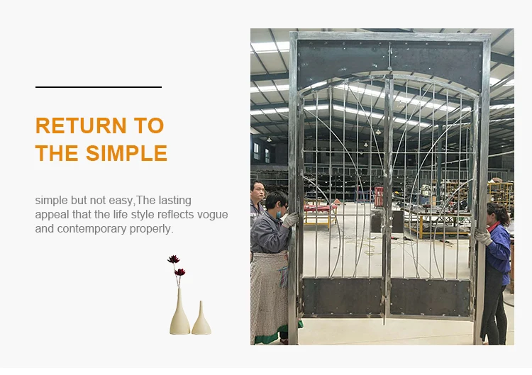 Customized all-weather rust proof durable courtyard patio Aluminum fence villa garden gate