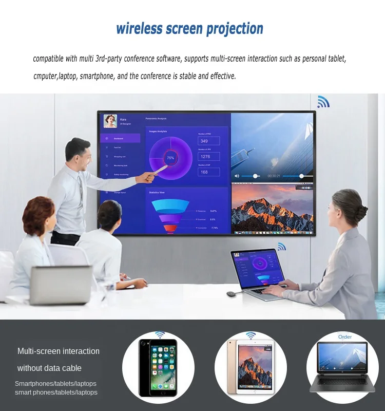 product-HD LCD Multi Touch Screen 4K Interactive Flat Panel Electronic Digital Smart Board Display-I