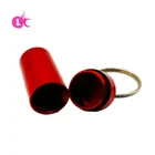 Fancy design custom carabiner metal pill box holder keychain