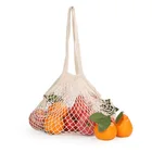 6 Pack Set Reusable Custom 100% Organic Food Cotton Mesh Weave Bags For Fruits And Vegetables