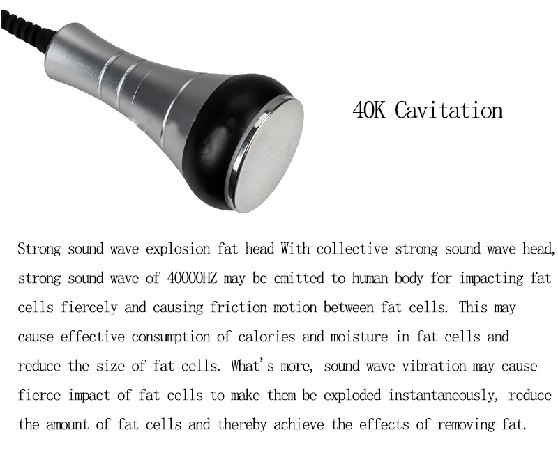 3 in 1 Ultrasonic Liposuctoin Cavitation RF Vacuum Massage Fat Reduction Machine