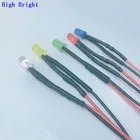 warm white flexible fly lead attached blinking blue Light Emitting Diode 5mm 12V UV 395nm 410nm Pre Wired Led Diode