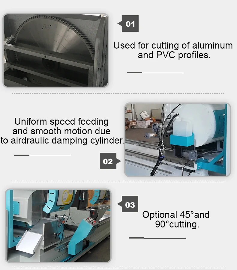 High precision CNC aluminum profile window door double head mitre cutting saw machine for aluminum fabrication