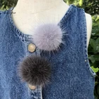Girls Fur Fur Ball Simple Style Girls Mink Fur Ball Brooch Breastpin