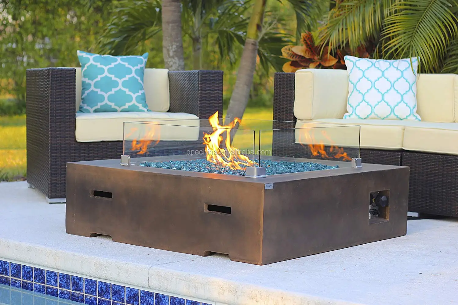 Europe and America courtyard heating stove villa stone baking stove outdoor