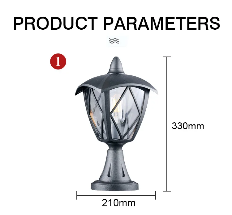 Hot Sale Newest Outdoor Decorative Fixture Pillar Lights For Garden Gate