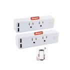 Amazon Hot Sell Voice Control Wifi Power Plug Socket With USB Charging Port
