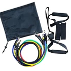 100Lb 150Lbs 11Pcs/Set latex fitness chest expander pull rope resistance band for indoor fitness