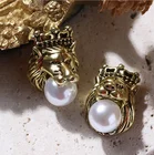 Nail 3d Decorations New Arrival Impressive Retro Lion Head Nail Jewelry 3d Nail Art Alloy Nail Art Decorations