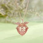 Wing Set Pure Copper Love Heart Wing Cage Aromatherapy Jewelry Set