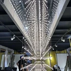 Custom made hotel large lobby decoration lighting cube glass light chandelier