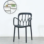 Modern Simple Design Home Furniture Black Plastic Chair Dining Room Cheap Popular Plastic Dining Chairs For Sale