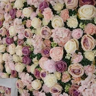Flowers Wall Wedding Decor Backdrop FW46-057 Cheap Indian Roll Up Decorative Artificial Silk Rose Flower