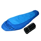 Thick Blue Mountain Wilderness Expedition Camping Sleeping Bag With Waterproof Covers