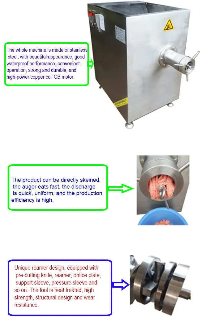 Hot Selling Large Scale Electric Meat Grinder Frozen Meat Mincer Automatic details