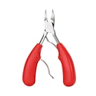 Cuticle Nippers Paronychia Nail Clippers Bent Nose Pliers PP Handle Nail Care Tools