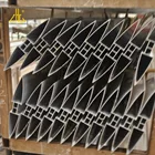Extruded Large Dimension Aluminum Aerofoil Louver Profile Shutter Curtain Wall Extrusion