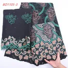 Lace Black Lace 2117 African Lace Designs Lace Blouse Black Color 100% Cotton Swiss Voile Lace Fabric