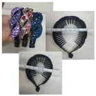 Wholesale Crystal Hair Barrettes Plastic Clip Colorful Ponytail Buckle Clip