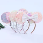 Fashion Hair Accessories Halloween Minnie Sequin Bow Headband Girls Headwear Hair Clasp Hairband
