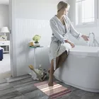 Popular polyester fabric surface bathroom rug mat