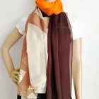 Durable cheap price fashionable outdoor long chiffon silk shawl scarf
