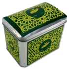 Customized Hinged Metal Tins Tea Caddy Gift Containers Box