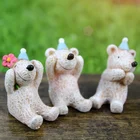 ROOGO decoration Cute hedgehog little Look at the sky resin folk acrylic crafts