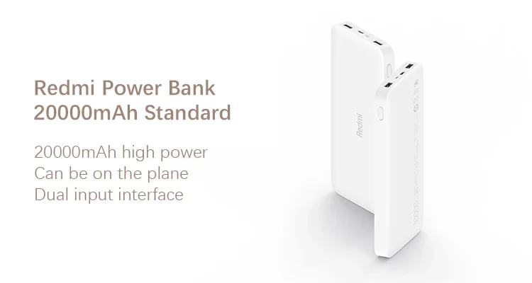Xiaomi Redmi 20000mAh Charger Quick Charge Portable Power Bank
