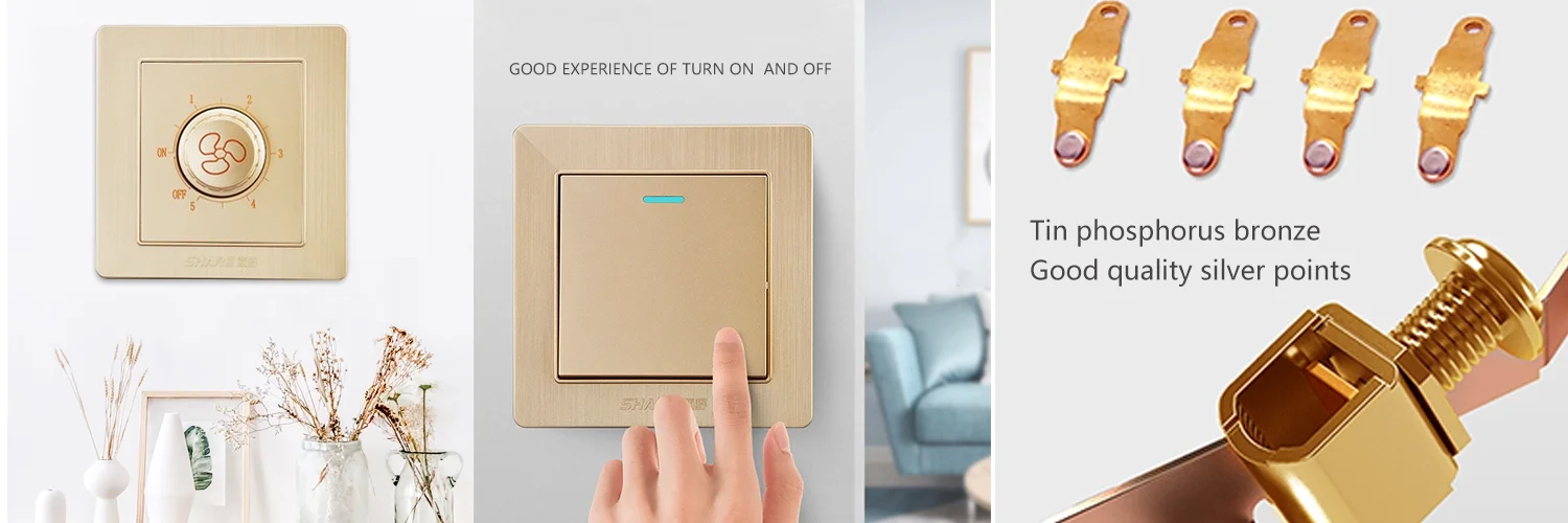 Champagne Gold Panel, SHARE, 86mm*86mm, Switch(300W - detail 6