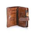 Leather Small Wallet Men Men Designer Wallet Vintage Brown Genuine Leather Small Card Holder Wallet For Men