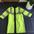 High vis Rain Jacket Construction Safety raincoat Reflective Raingear
