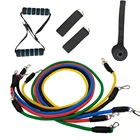 11Pcs Exercise Resistance Bands Sets Fitness Gym Strength Training Body Yoga Pilates Sport Rubber Band