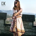 Luxury 100% Silk Scarf Hijabs Chiffon Shawls Long Foulard De Soie for Women