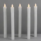Home Decoration Wax Candle Flameless Dripping Battery Pillar Wax Decorative Flickering Flameless Led Taper Candle Set